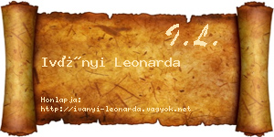 Iványi Leonarda névjegykártya